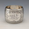 1897 British antique sterling silver napkin ring, 36g, Hilliard & Thomason